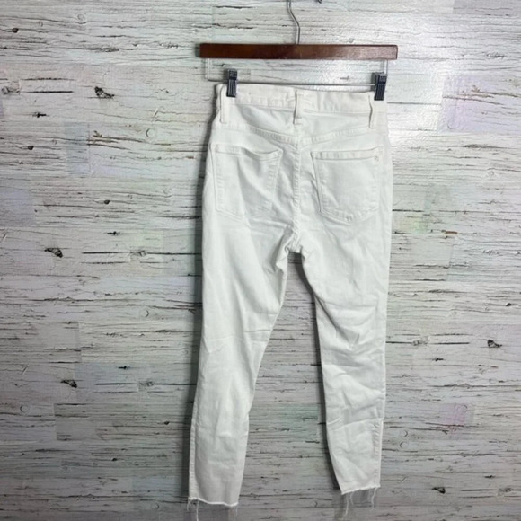 Madewell 9” High-Rise Skinny Crop  Jeans white size 25 - Picture 9 of 9